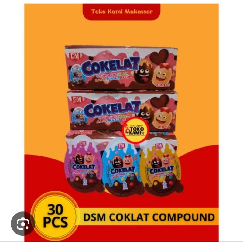 

cokelat compond hitam manis bentuk telur Dsm