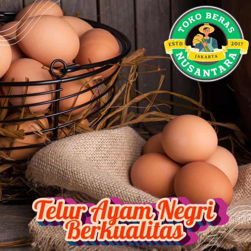 

Telur Ayam Negri PREMIUM - Grade A Fresh Bersih Kualitas Terbaik ( CANGKANG COKLAT )