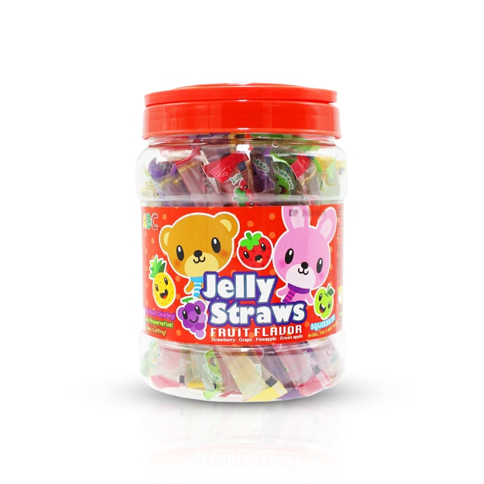 

ABC Jelly Straws Assorted - Jeli Rasa Buah-buahan 800g Isi 40pcs