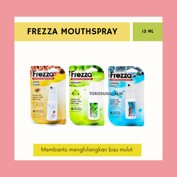 FREZZA ANTISEPTIC MOUTHSPRAY 13 ML / SPRAY PENYEGAR NAFAS / MENGURANGI BAU MULUT
