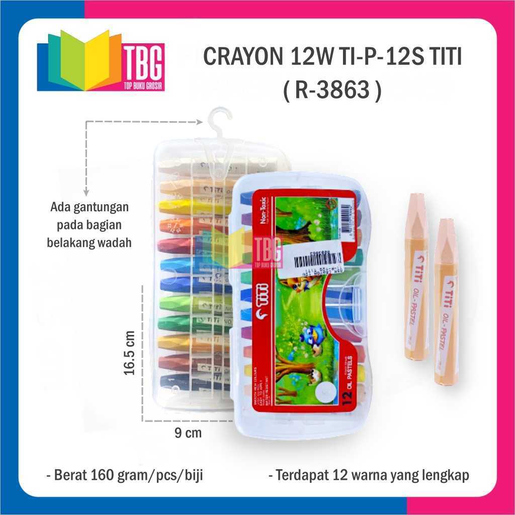 

1 SET CRAYON 12W TI-P-12S TITI (R-3863) - KRAYON OIL PASTEL 12 WARNA