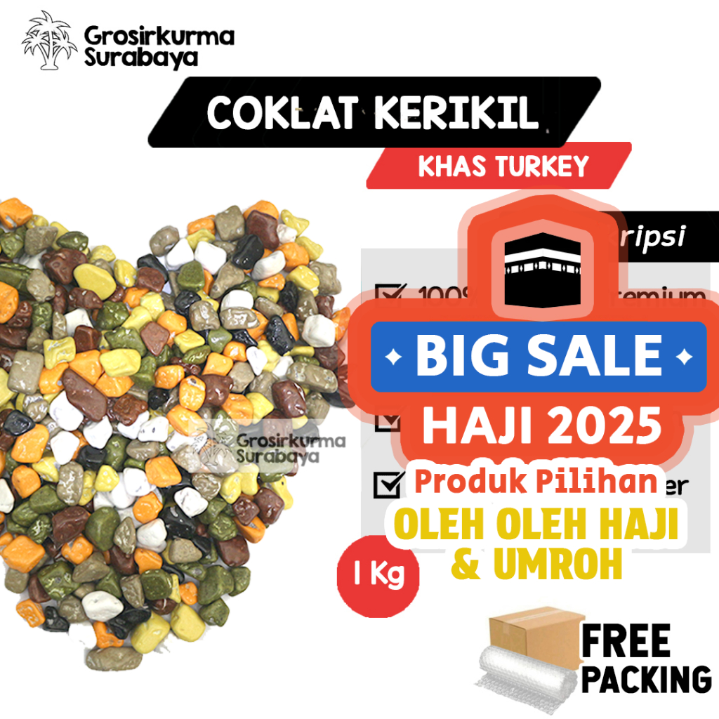 

Cokelat Kerikil Arab Premium 1kg Stone Chocolate Khas Turkey Untuk Moodbooster Lumer Dimulut Dimakan