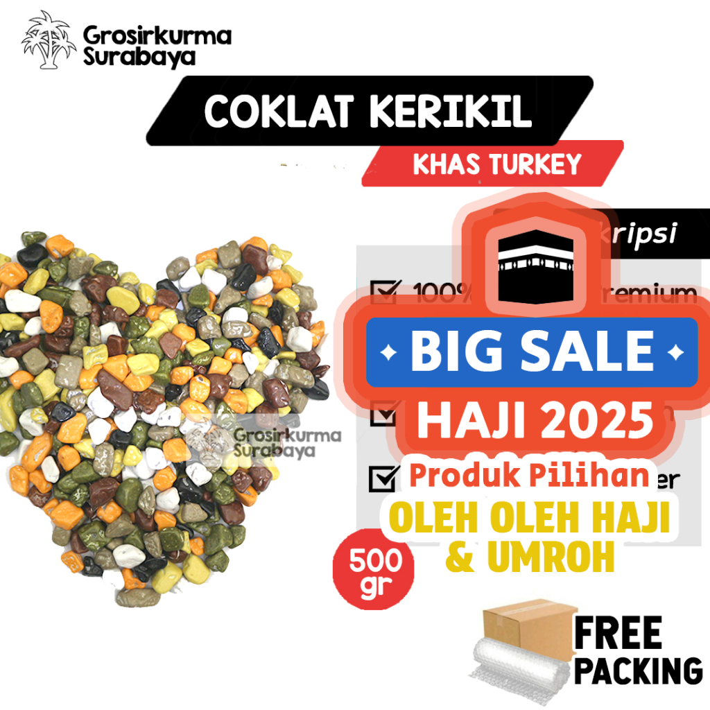 

STONE CHOCOLATE Cokelat Kerikil 500gr Khas Arab Turki Rasa Istimewa Untuk Souvenir Oleh oleh Haji