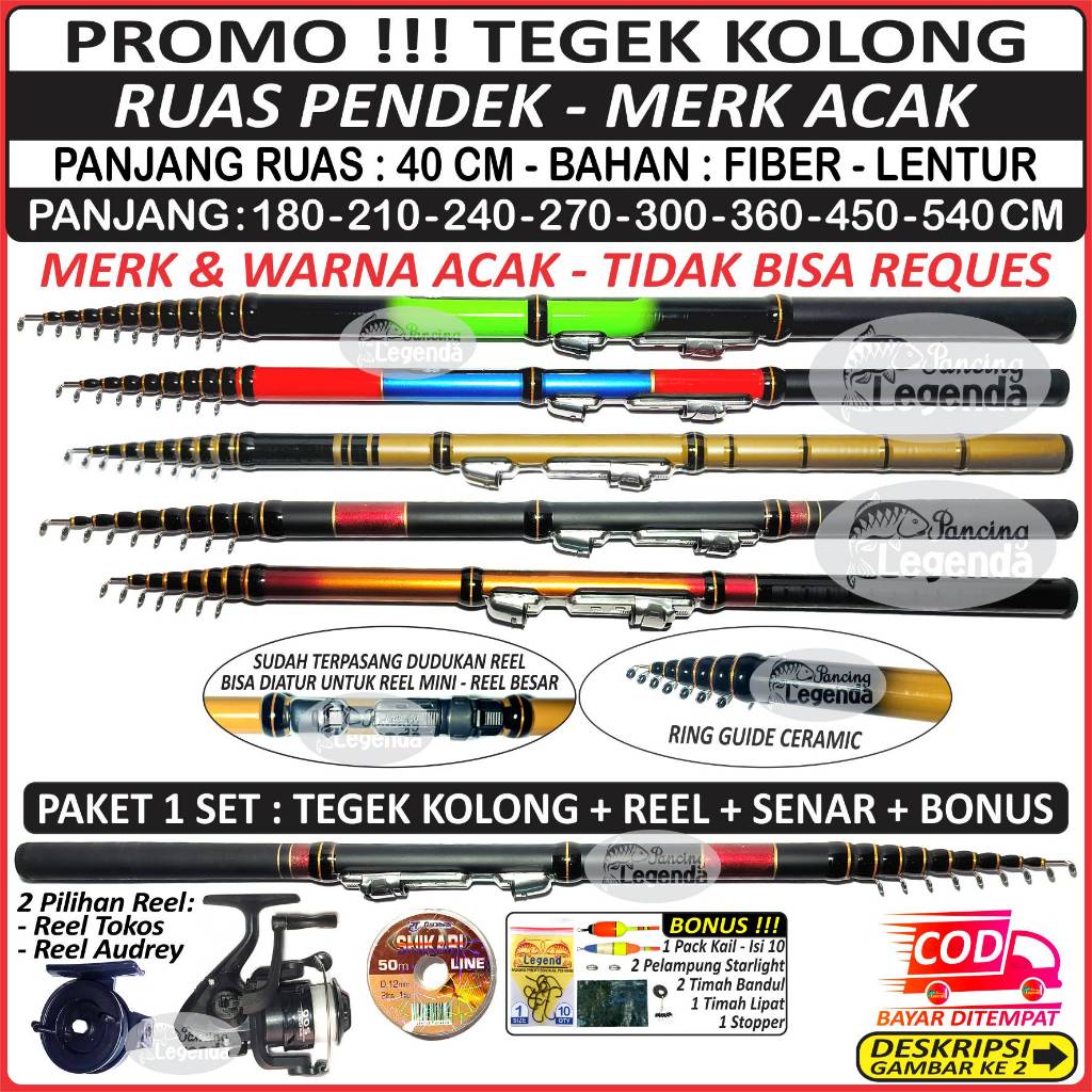 PROMO TEGEK KOLONG RUAS PENDEK - MERK ACAK