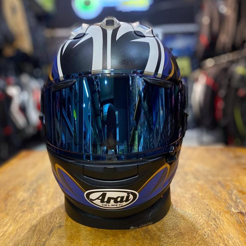 2nd Arai RX7X Nakasuga 21 Helm Full Second Full set Iridium Blue Spoiler size L