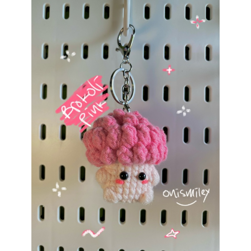 Onismiley | Gantungan kunci brokoli | bagcharm brokoli | amigurumi brokoli | keychain brokoli