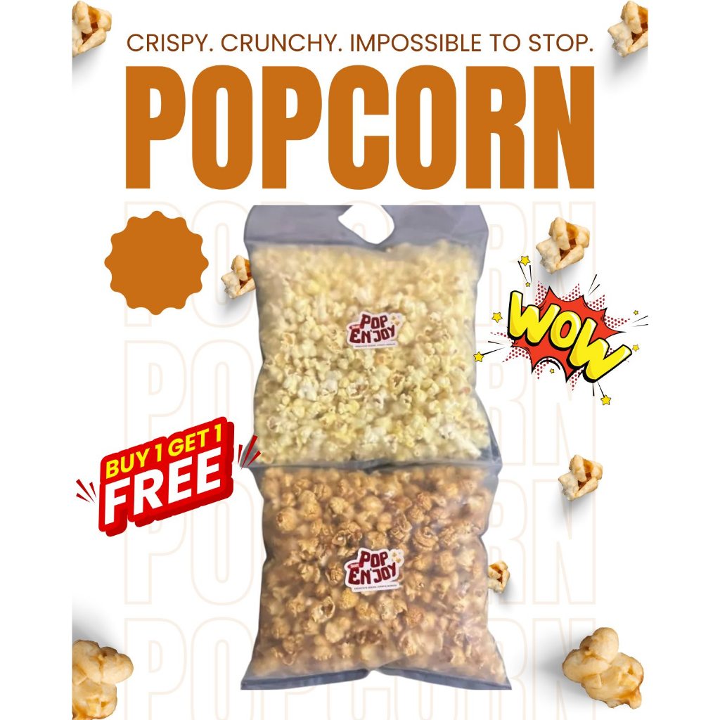 

[BUY 1 GET 1] POPCORN MIX CARAMEL BUTTER SEA SALT - PopENjoy / Makanan Gurih Camilan Popkron Snack Jagung