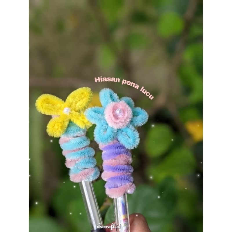

Hiasan pena lucu kawat bulu|pipe cleaner|gift
