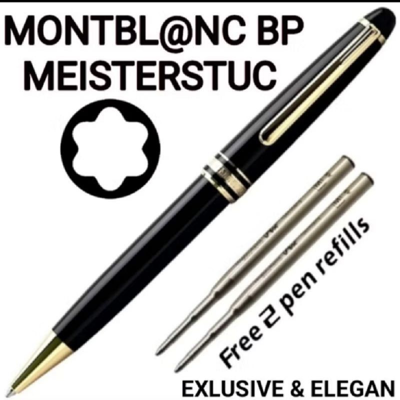 

Pulpen Mewah Branded Ballpoint Montbl@nc Free 2 Refill Pen Gratis Grafir Nama/Logo Dan Box Exlusive
