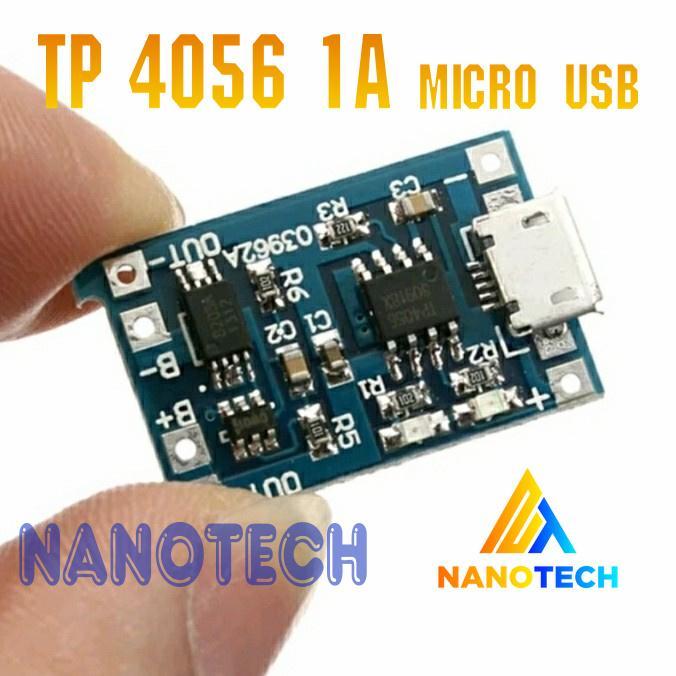 Modul charger baterai 18650 tp 4056 1A micro usb