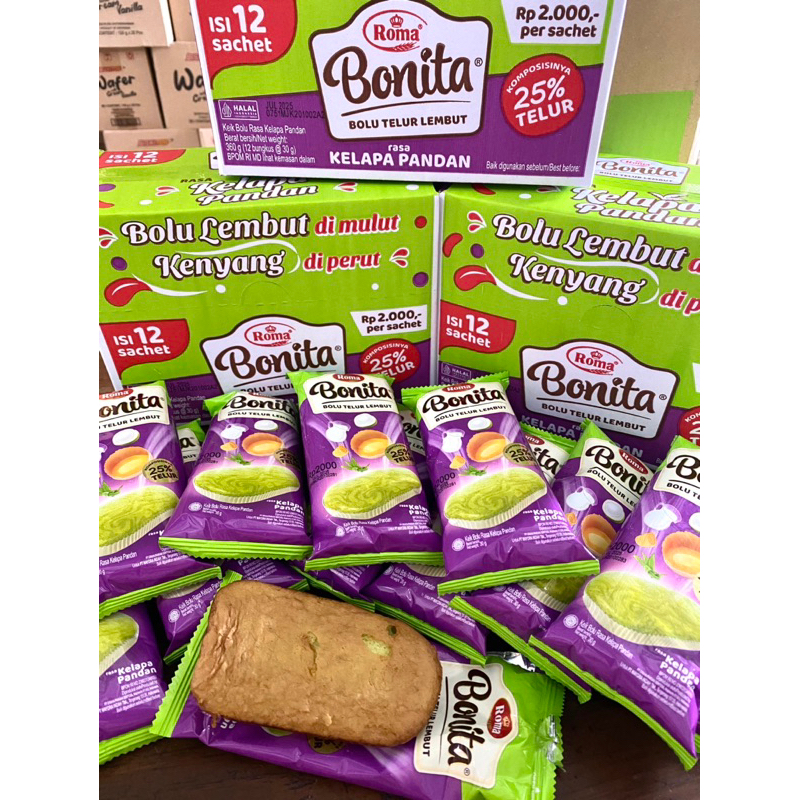 

ROMA BONITA bolu telur 1 pack isi 12pcs