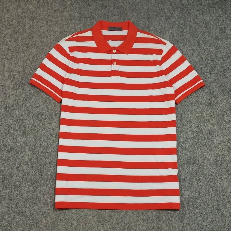 polo shirt salur pria lengan pendek GIORDANO size XL second