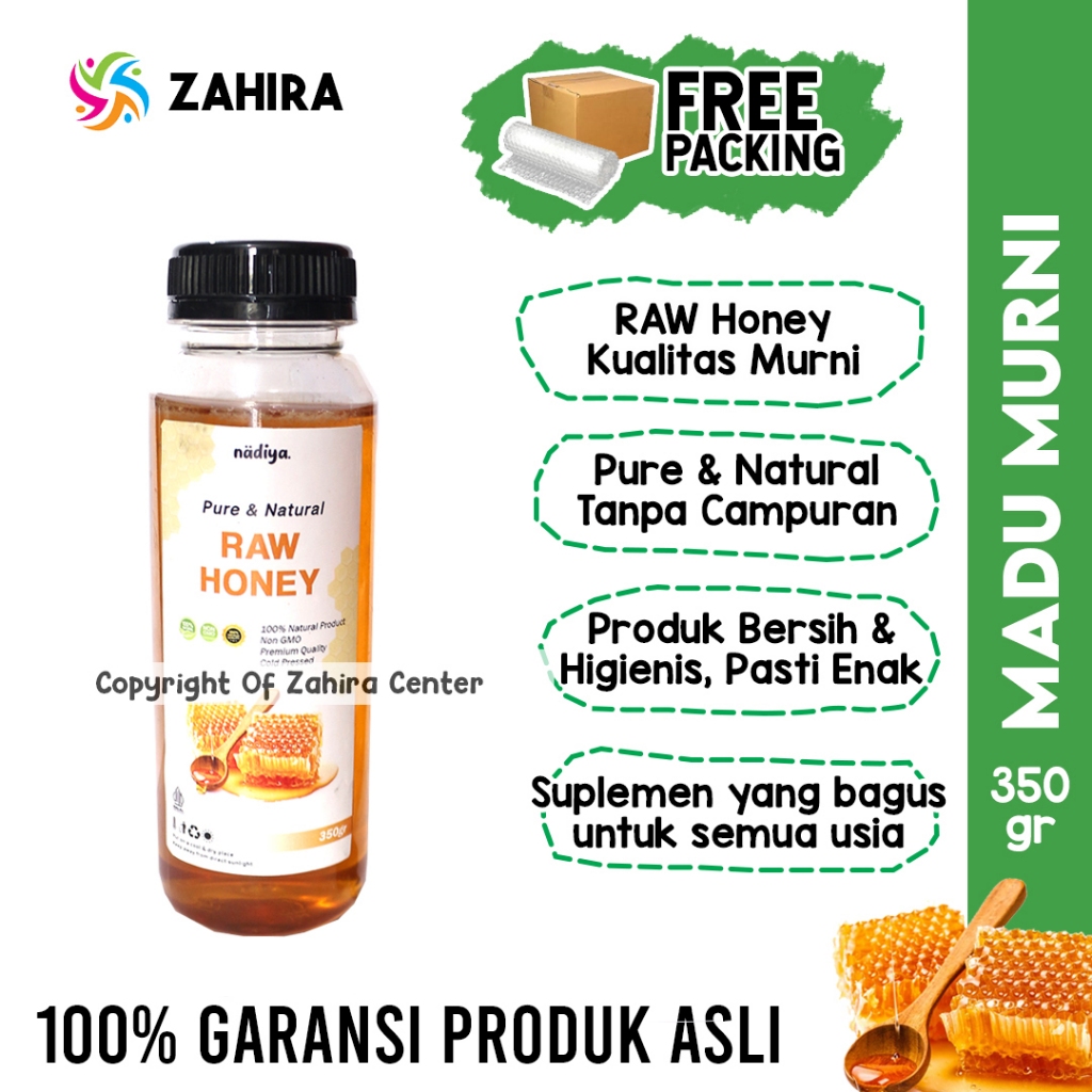 

MADU MURNI 350gr Asli Raw Honey 100% Natural Herbal Premium Suplemen Kesehatan Anak Sarapan Selai