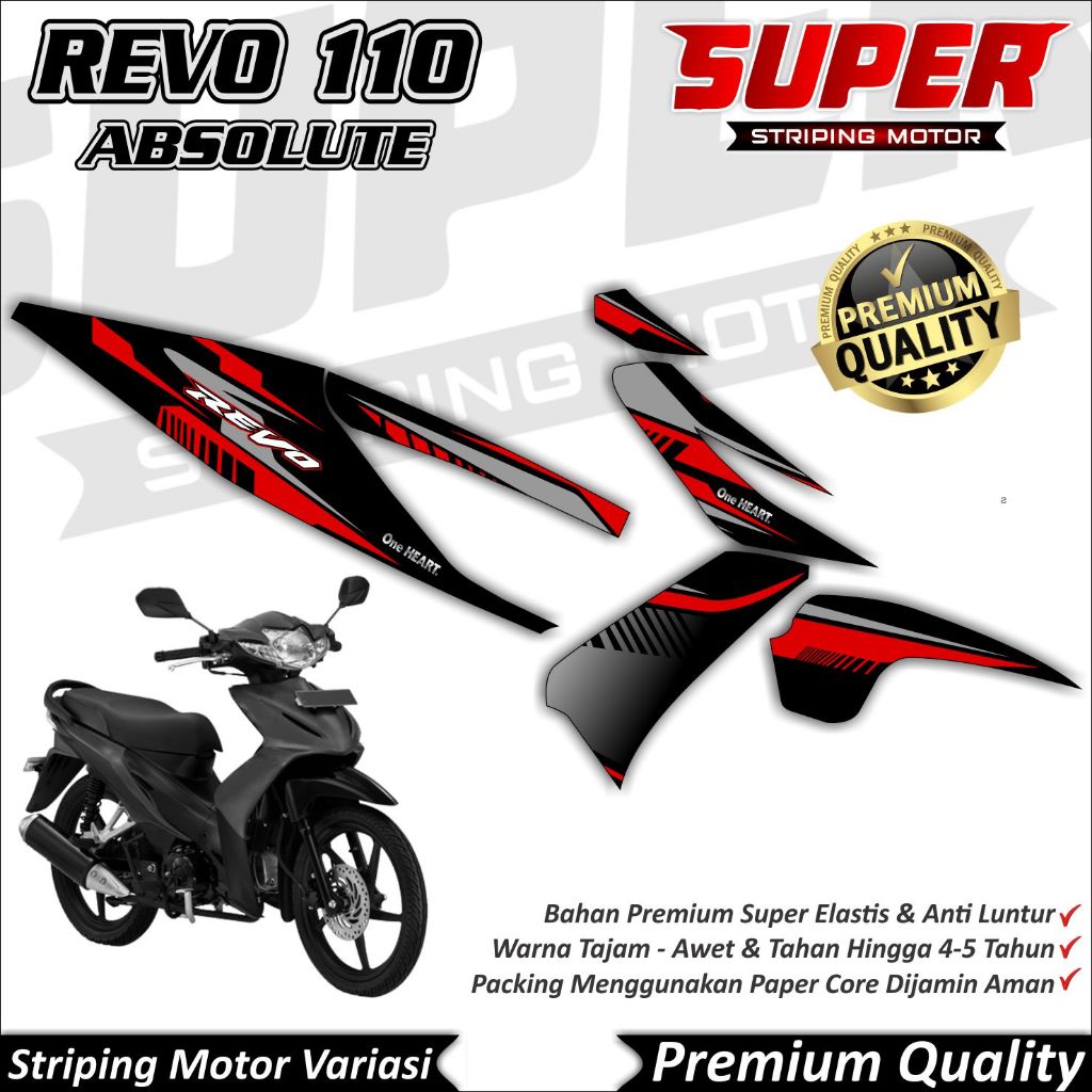 Stiker Revo Absolute Anti Luntur keren Striping Revo Absolute Striping Honda Revo Absolute Racing