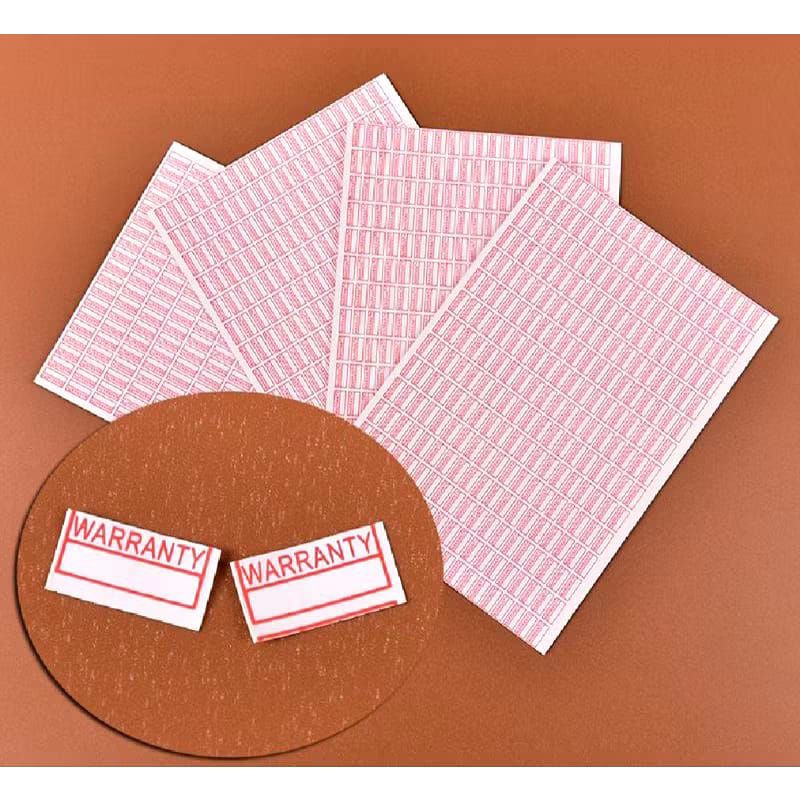 

stiker garansi pecah telor isi 216pcs