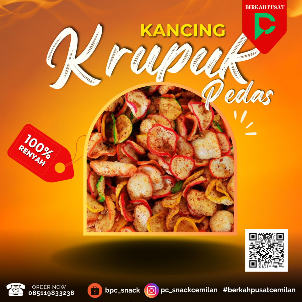 

KRUPUK KANCING Pedas 100gr