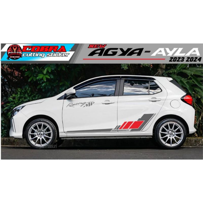 Sticker mobil ayla-agya sticker minimalist mobil ayla-agya stiker mobil ayla-agya termurah keren