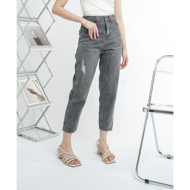 KODE M33B LUXEDLABELC54 Jeans  Celana Panjang Jeans Highwaist wanita Boyfriend Jeans Wanita