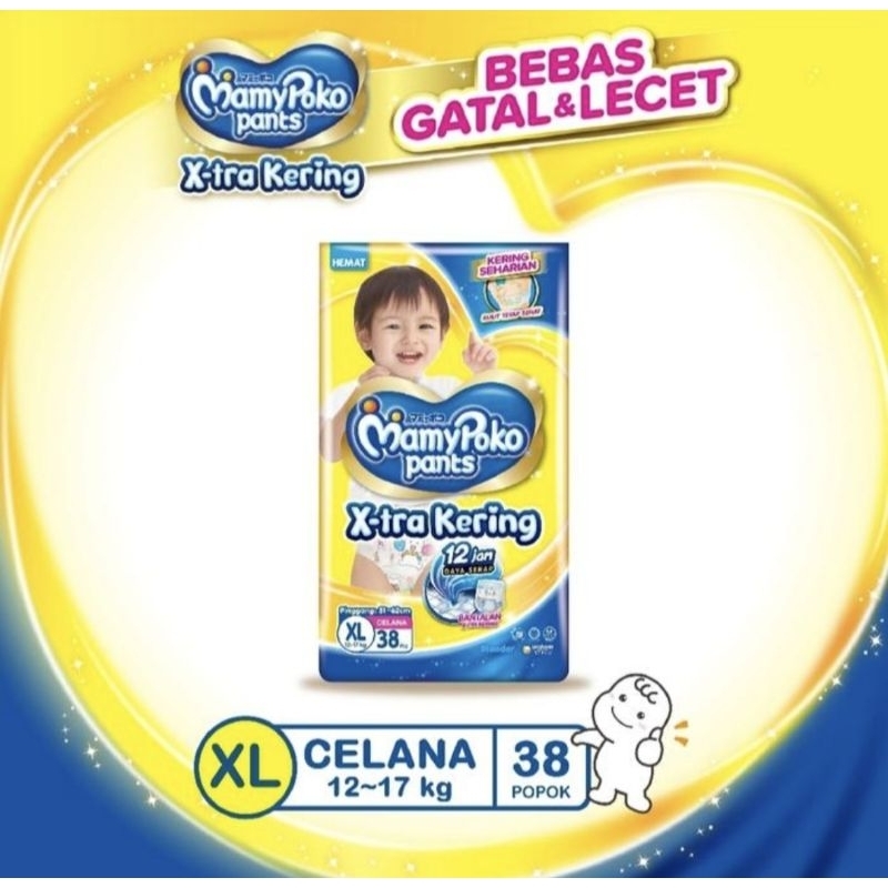 Mamy Poko Xtra Kering XL38 - MamyPoko Popok Bayi Celana XL 38