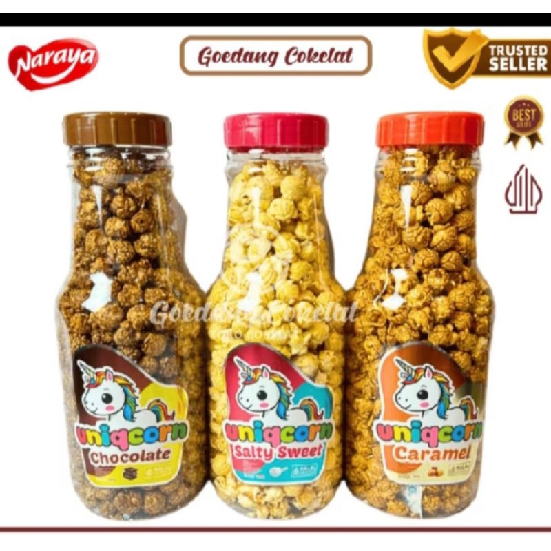 

Naraya Uniqcorn Popcorn,Big Ball Berondong Jagung.Ada 3Rasa:Sweet Salty,Caramel dan Coklat (260G)