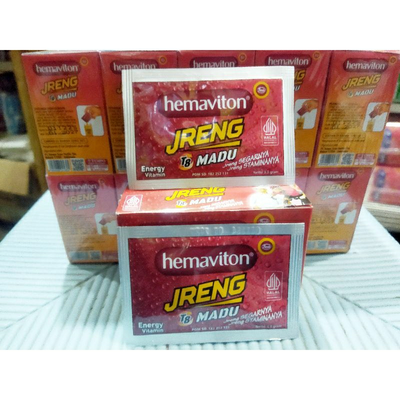 

hemaviton jreng 1 box isi 10 sachet