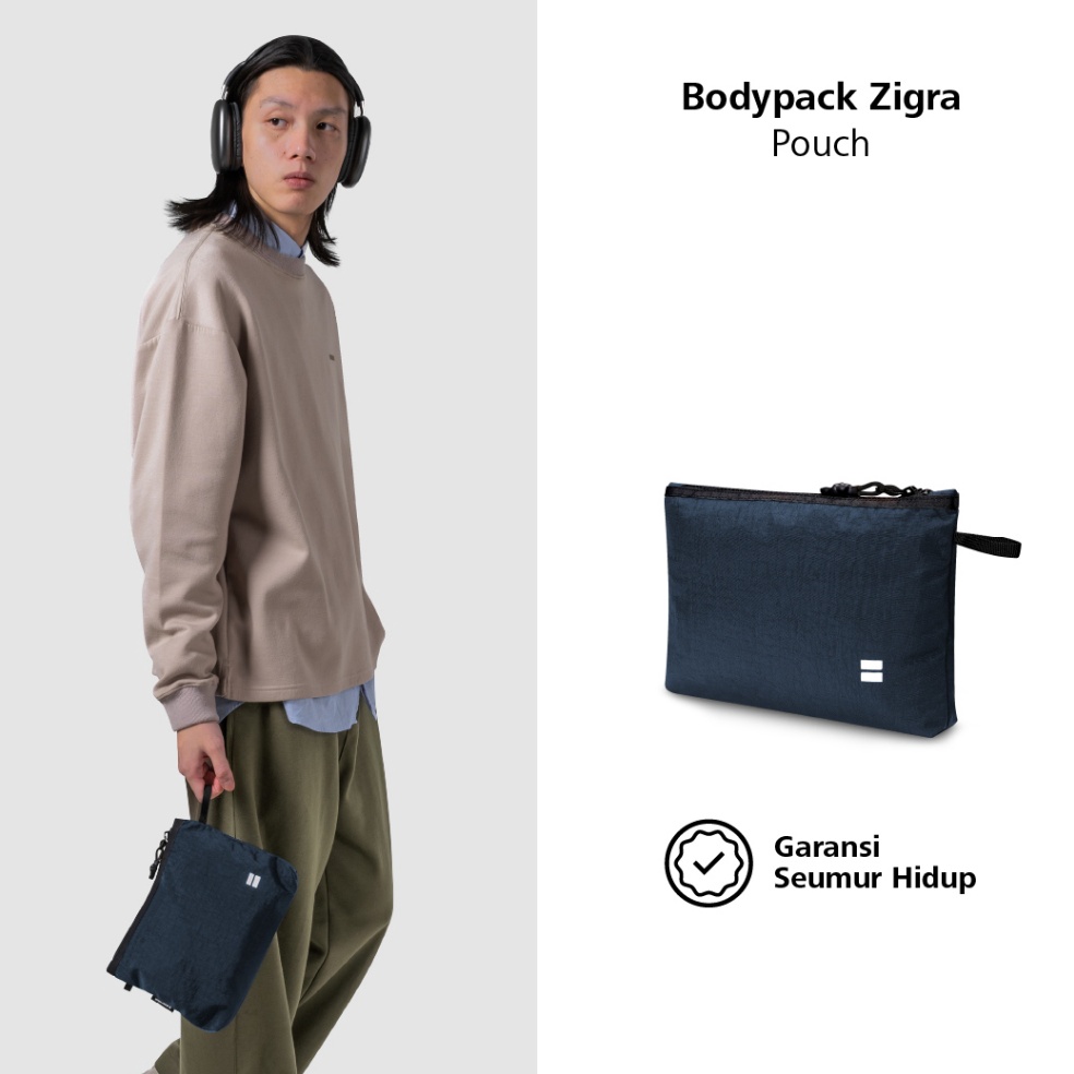 KODE P79U Bodypack Zigra Dopp Kit Handbag Tas Tangan Multifungsi Ringan dan Kuat  Navy