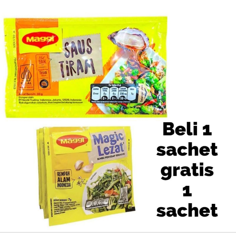 

Maggi Saus Tiram 30gr gratis Maggi lezat 7gr