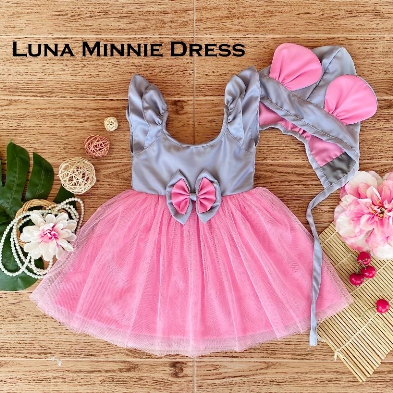 PO Luna minnie dress, dress tutu anak dan dewasa