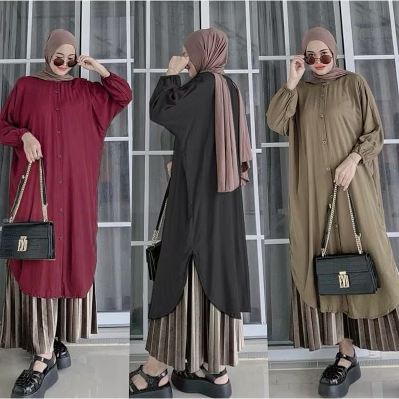 Long Tunik , Busui , Atasan Wanita Kekinian , Ukuran Jumbo