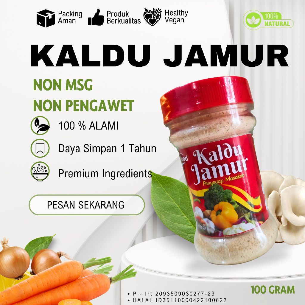 

Kaldu jamur penyedap masakan non MSG | tanpa pengawet