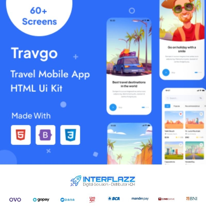 Travgo - Travel Mobile App Template HTML