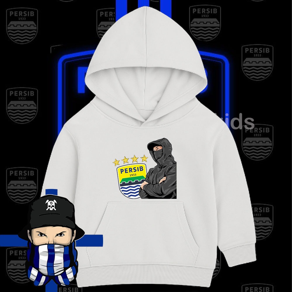 JAKET SWEATER HOODIE ANAK LAKI LAKI PEREMPUAN MOTIF PERSIB BINTANG ULTRAS UNTUK UMUR 2-12 TAHUN