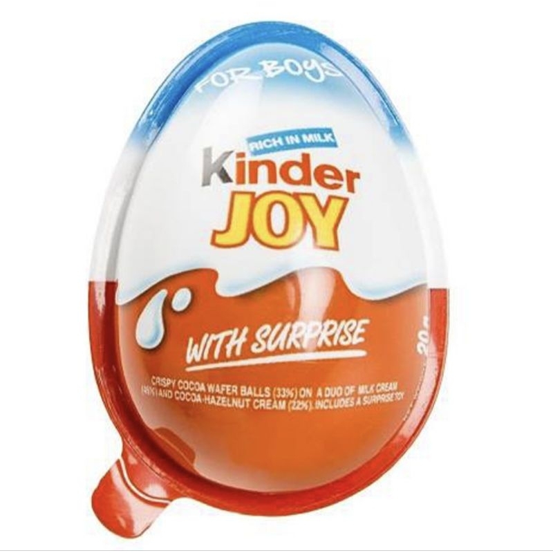 

Kinder Joy Boys Original 1 Box Isi 24pcs – Coklat & Mainan – HALAL