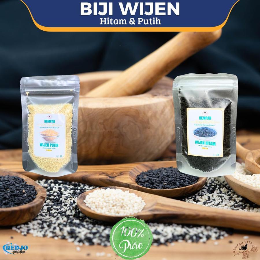 

BIJI WIJEN PUTIH HITAM Goma Raw Sesame Seed Organic white black sesame bahan sushi taburan roti 100gr
