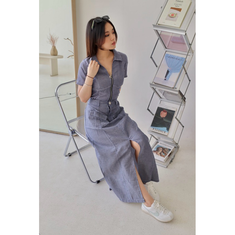 [Aether] Yunnan skirt denim / Denim Skirt