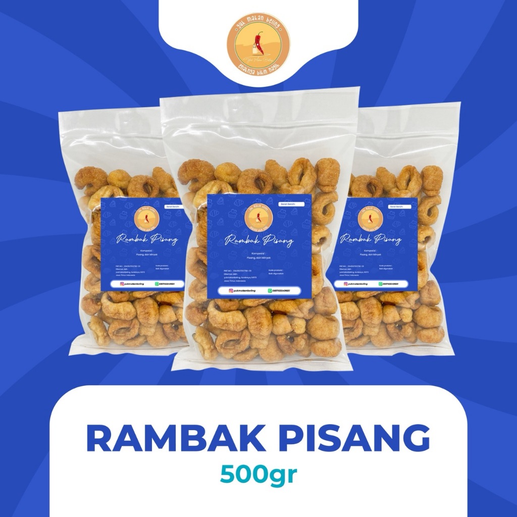 

Rambak Pisang Premium 500gr (100% buah asli)