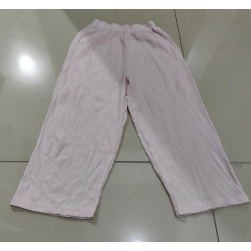 celana kulot anak warna baby pink