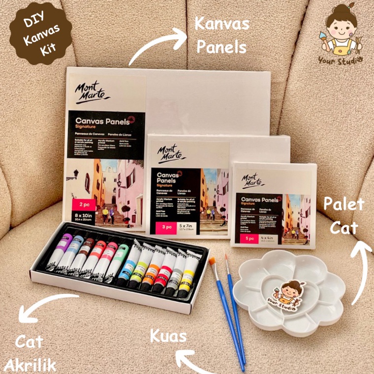 

KODE K26W DIY Painting at Kanvas Panels isi 5 Cat Akrilik VTEC