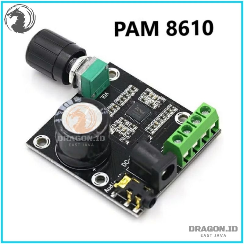 Keka'Store Pam8610 + Potensiometer Amplifier 2X15W Class D 7-15V Dc (Optimal 12V Dc) Hddigital Hi-Fi