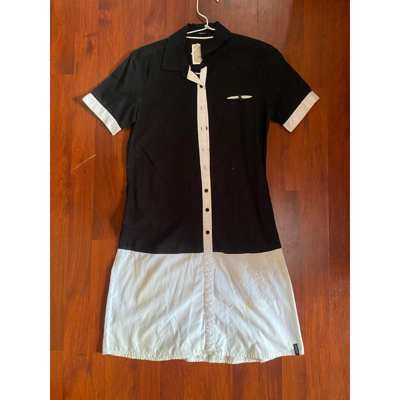 Shirt dress – Kemeja Dress Hitam Putih