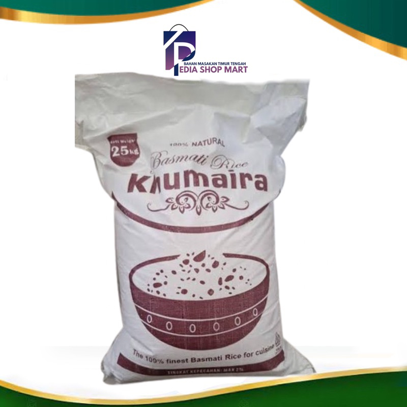 

Beras Basmati Khumaira 25kg Bisa Pengiriman Instant / Cargo