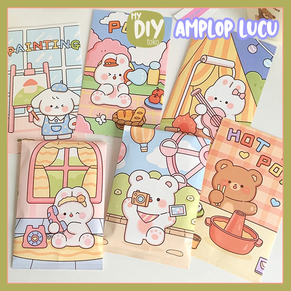 

Amplop Packing Aesthetic Model Cartoon Paperbag Kertas Lucu