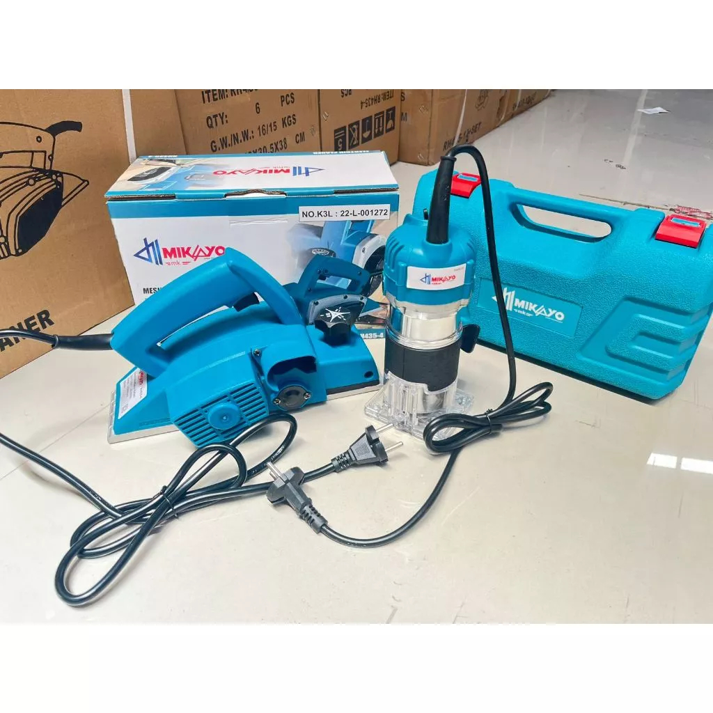 Paket Tukang Kayu / Paket Mesin Serut Kayu + Mesin Trimmer Kayu