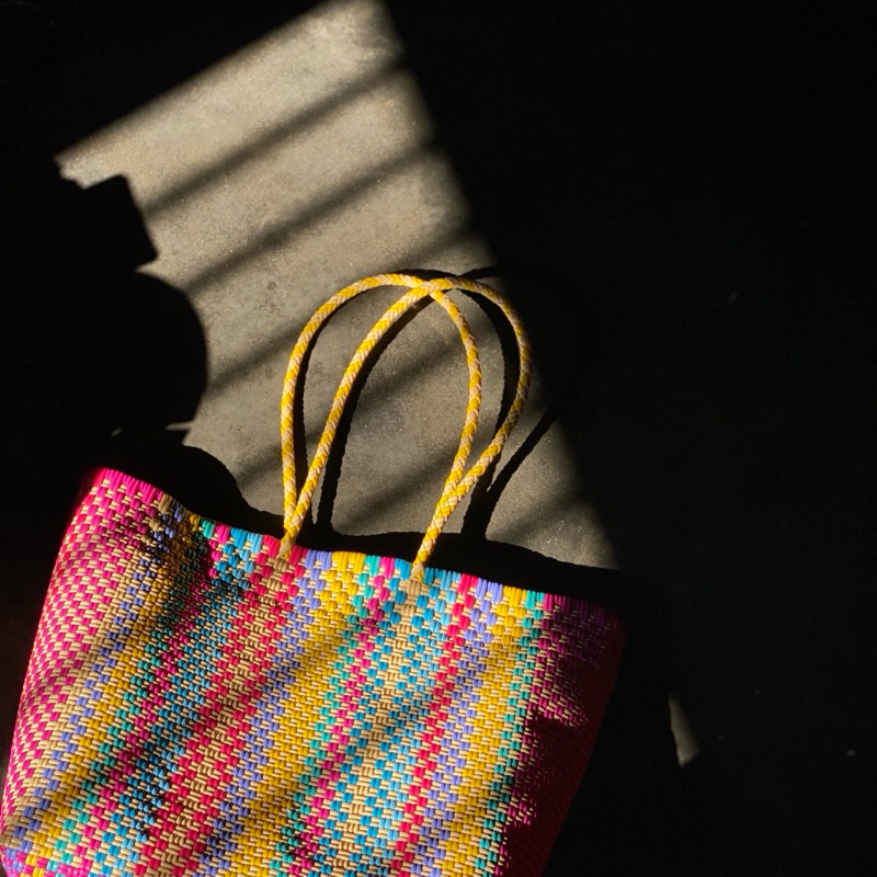 NYZ LIVING - Tas Anyaman Plastik - Totebag dengan Magnet - Expor quality - 020