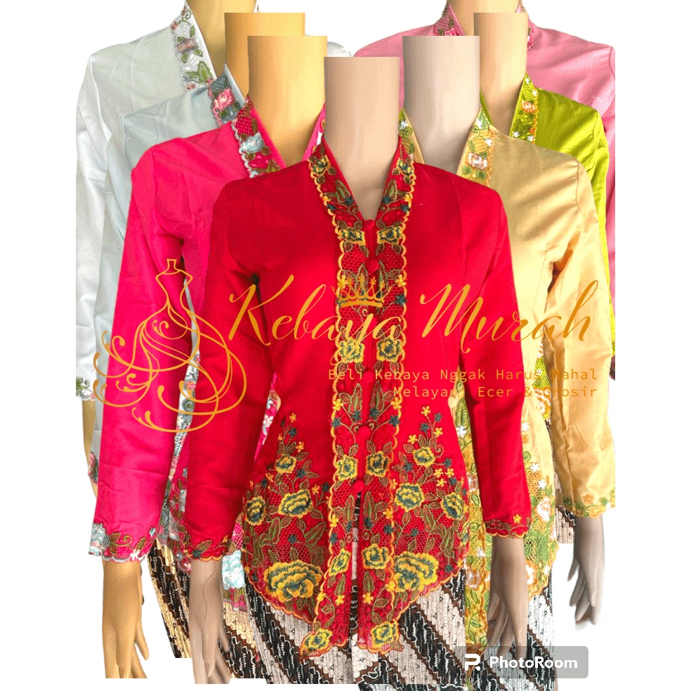 KODE G64X Bisa Couple Ibu  Anak Kebaya Encim Bordir Katun Mikro