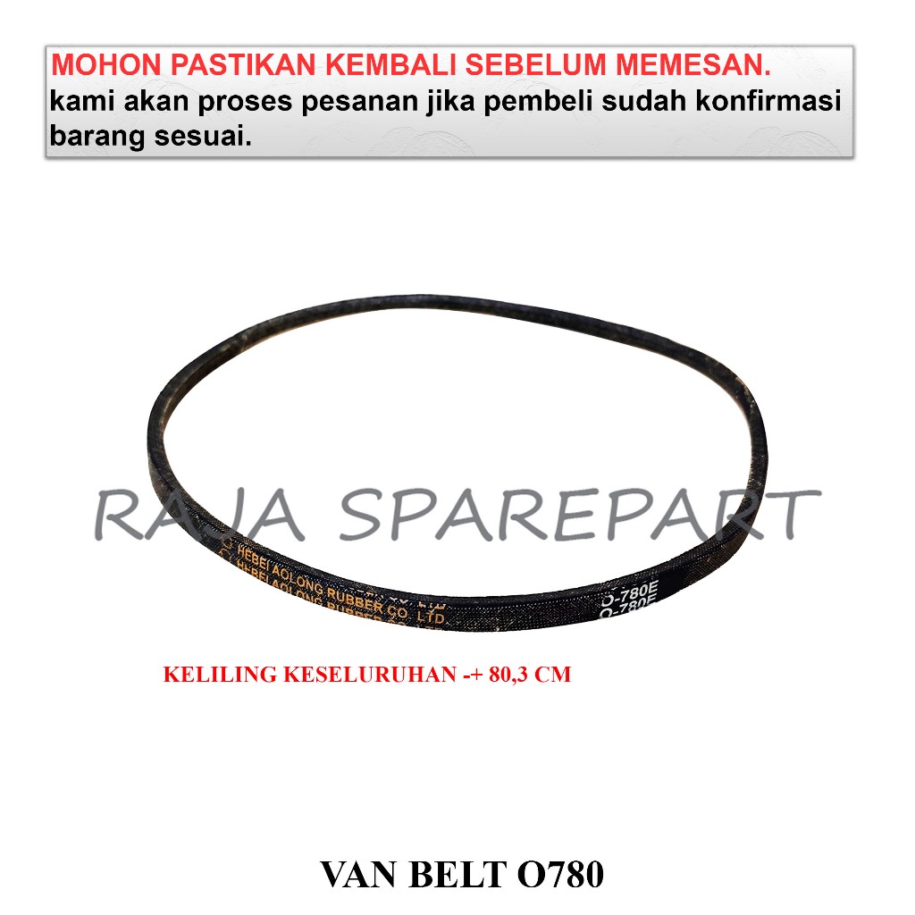 FB780 V BELT MESIN CUCI / LINDEN MESIN CUCI / VAN BELT O780