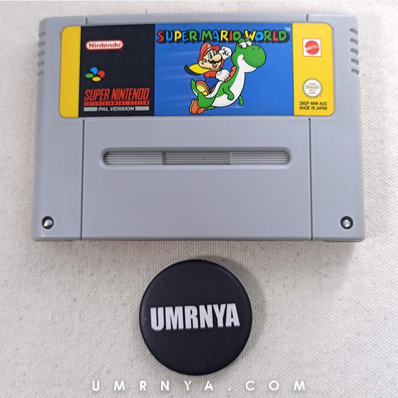 Kaset Game SNES Super Mario World Super Nintendo Entertainment System Cartridge Sufami