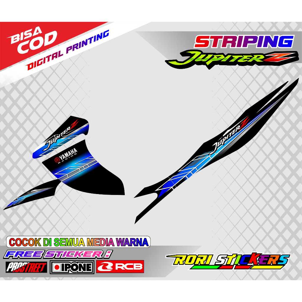 STRIPING VARIASI YAMAHA JUPITER Z BURHAN / STICKER LIST VARIASI MOTOR JUPITER Z BURHAN