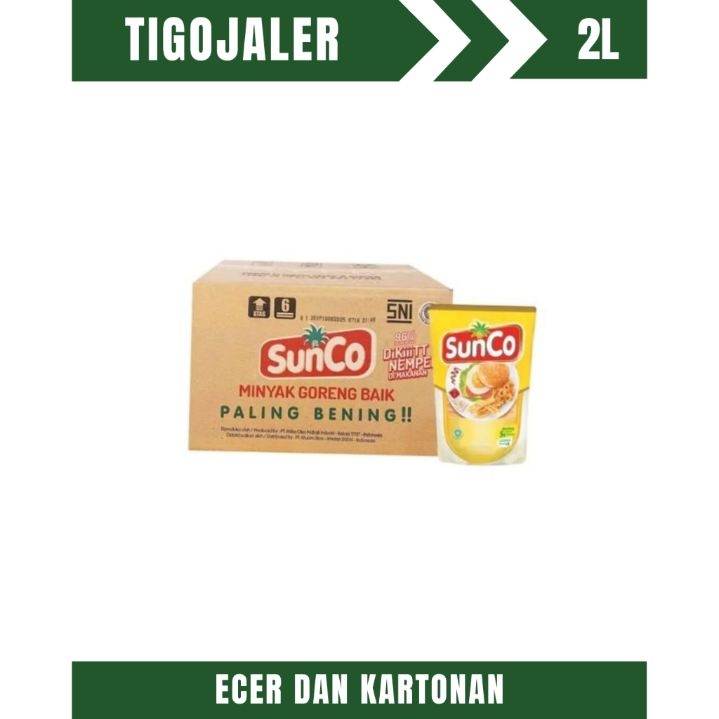 

TIGOJALER MINYAK GORENG SUNCO 2L KARTON