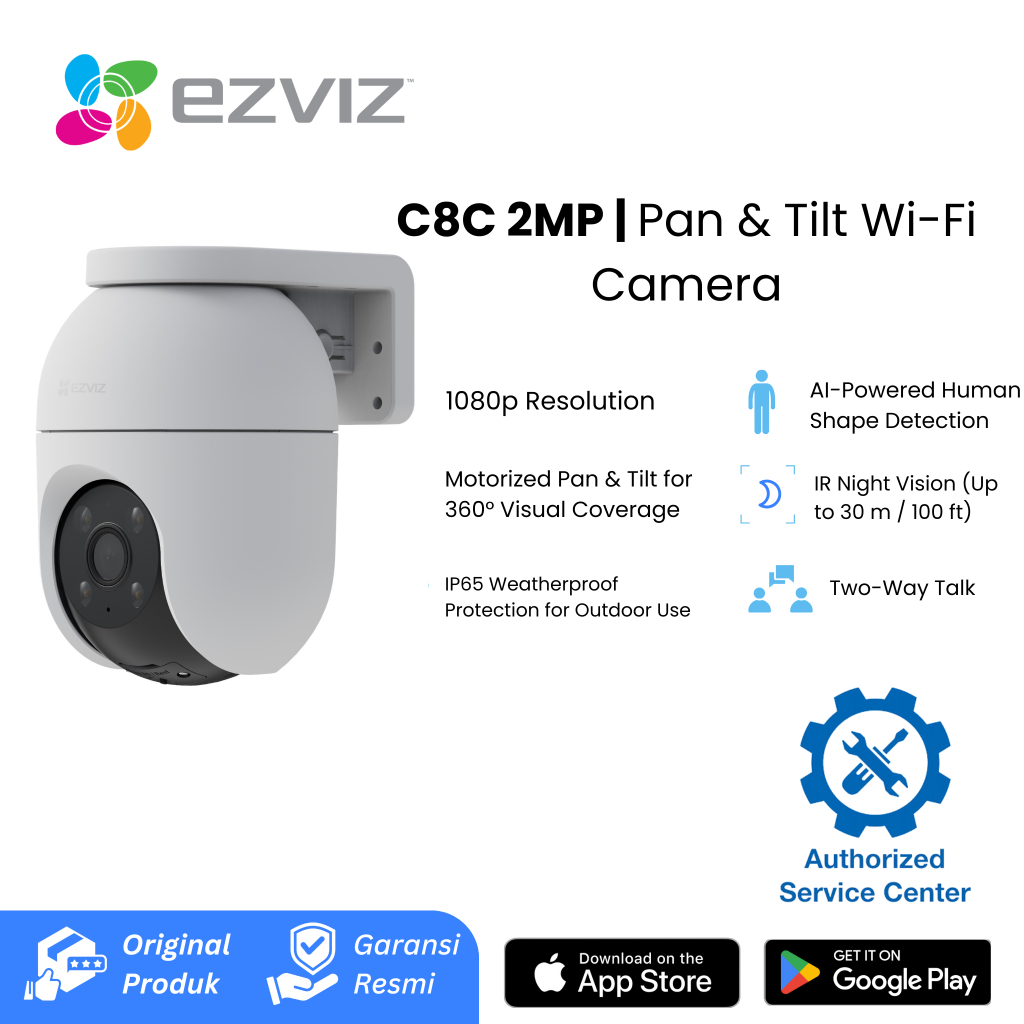 Camera Ezviz C8C 2MP Pan & Tilt Outdoor Camera TU2T